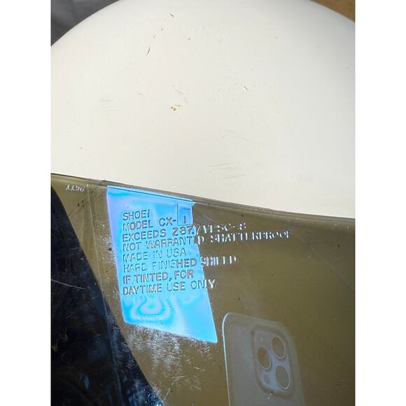 Shoei RF-700 Full Face Motorcycle Helmet White Blue Mirrored Visor DOT SNELL - Picture 8 of 8